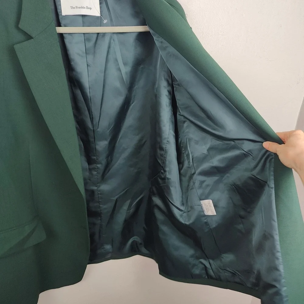 The Frankie Shop Bea Blazer Pants Suit Set Womens‎ XS Green Minimalist Modern